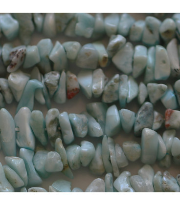 BeauMonde Bijoux - Larimar 4/6 mm environ chips République Dominicaine