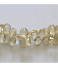 Citrine 6x9 mm environ naturelle goutte facettée plate arrondie percée haut AA Brésil