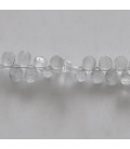 BeauMonde Bijoux - Pierre de Lune 4x7 mm environ goutte facettée plate percée haut A Brésil