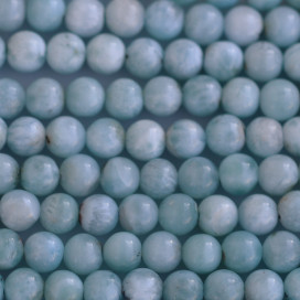 Larimar 4/4.5 mm environ perle ronde A+ République Dominicaine