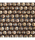 Hématite dorée foncé 6 mm environ perle ronde facettée