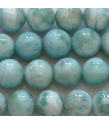 BeauMonde Bijoux - Larimar 10mm AA perle ronde République Dominicaine