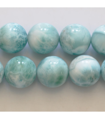 BeauMonde Bijoux - Larimar 12mm AA perle ronde République Dominicaine