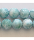 Larimar 12mm AA perle ronde République Dominicaine