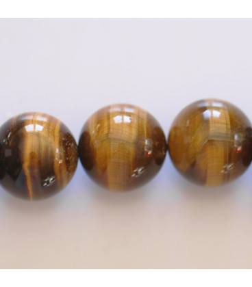 Tiger eye 16 mm round bead A Africa - BeauMonde Bijoux