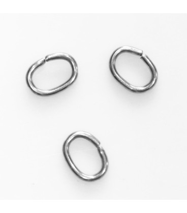 BeauMonde Bijoux - Anneau 5.5x7.7 mm ovale acier inoxydable fil de 0.8mm