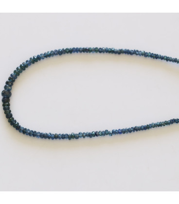 BeauMonde Bijoux - Saphir bleu fil dégradé de 3 mm à 5 mm environ A- rondelles facettées Birmanie