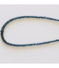 Blue sapphire gradient thread from 3 mm to 5 mm approximately Burma faceted washers