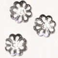 BeauMonde Bijoux - Coupelle fine fleur métal argenté 7 mm