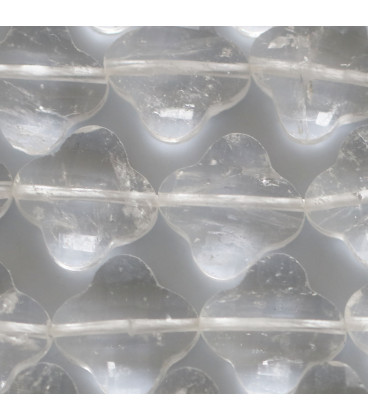BeauMonde Bijoux - Cristal de roche 13 mm environ fleur facettée A Brésil
