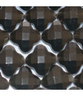 Agate black 13 mm faceted flower Brazil