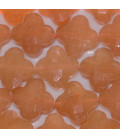Aventurine 13 mm orange faceted flower Brazil - BeauMonde Bijoux