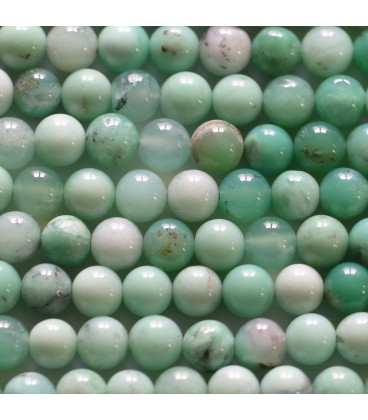 BeauMonde Bijoux - Chrysoprase 6 mm environ perle ronde A+ Brésil