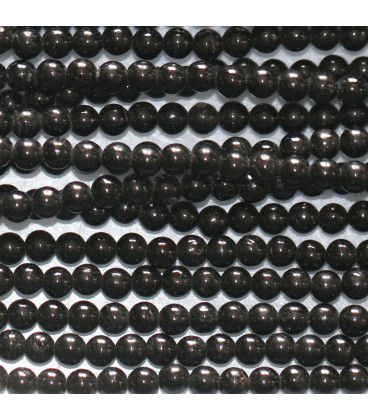 BeauMonde Bijoux - Tourmaline noire 2 mm perle ronde A Brésil