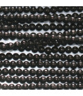 Tourmaline 2 mm black round bead A Brazil