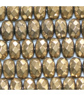 Hématite 5x8 mm doré rondelle facettée Chine