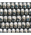 Hematite 5x8 mm silver faceted washer China