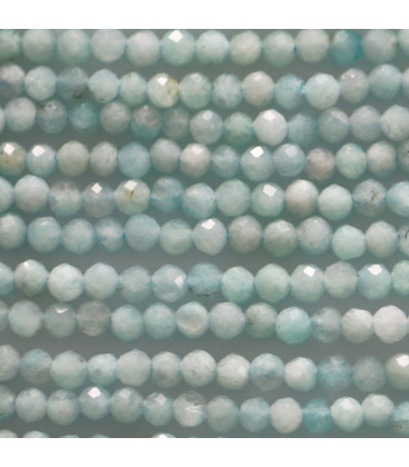 BeauMonde Bijoux - Amazonite 2 mm perle ronde facettée ton clair A Afrique