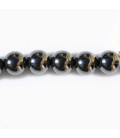 Hématite 10 mm environ perle ronde qualité extra