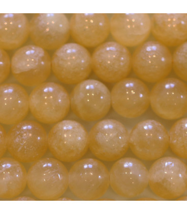 BeauMonde Bijoux - Calcite jaune 10 mm perle ronde A+ USA