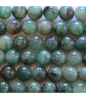 BeauMonde Bijoux - Emeraude 6 mm perle ronde AA Brésil