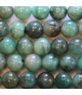 Emeraude 8 mm perle ronde AA+ Brésil