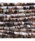 BeauMonde Bijoux - Coquillage 2/3 mm environ rondelle heishi lune/marron brownlip Indonésie
