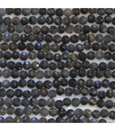 Hawk eye 3 mm faceted round bead South Africa - BeauMonde Bijoux
