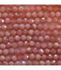 Rhodocrosite 4 mm perle ronde facettée A+ Argentine