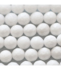 Quartzite 10 mm faceted round bead (white jasper) A China - BeauMonde Bijoux