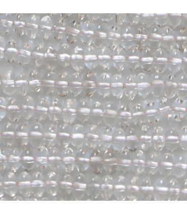 BeauMonde Bijoux - Cristal de roche 4x6 mm environ rondelle arrondie A+ Brésil