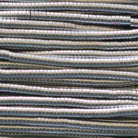 BeauMonde Bijoux - Hématite argentée 1x2.5 mm environ heishi