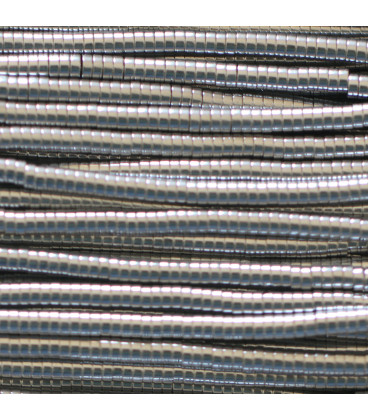 BeauMonde Bijoux - Hématite argentée 1x2.5 mm environ heishi