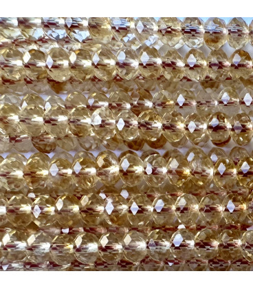 BeauMonde Bijoux - Citrine 2.5x4 mm environ rondelle facettée A+ Brésil