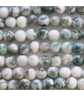 Agate tree 6 mm round bead - BeauMonde Bijoux