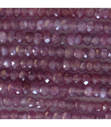 Gradient ruby ​​of about 2x3 to 2x4.5mml faceted washer Burma - BeauMonde Bijoux