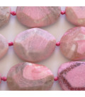 Agate 40x30 mm environ plaque irrégulière ton rose (couleur chauffée) Brésil