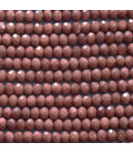 Gold sand stone 2.5x4mm faceted washer China - BeauMonde Bijoux