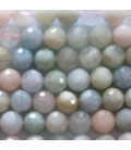 Morganite 8 mm perle ronde facettée A+ Brésil