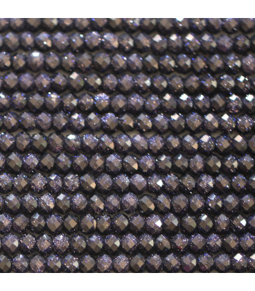 Blue gold stone 2.5x4 mm faceted washer China - BeauMonde Bijoux