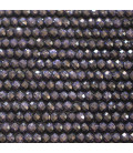 Blue gold stone 2.5x4 mm faceted washer China - BeauMonde Bijoux
