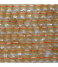 Citrine 6 mm environ médaillon facetté A+ Brésil