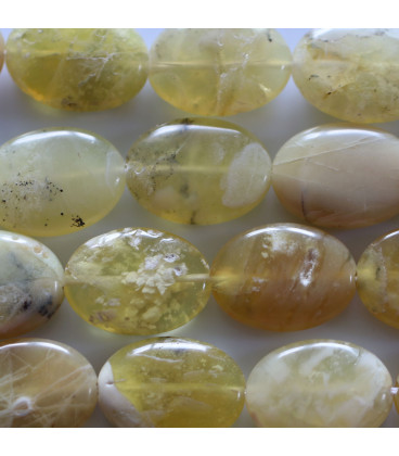 BeauMonde Bijoux - Opale jaune 15x20mm ovale plat A Afrique
