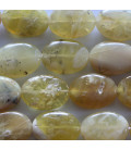 Opale jaune 15x20mm ovale plat A Afrique