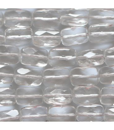 BeauMonde Bijoux - Cristal de roche 8x12 mm environ rectangle plat facetté A Brésil