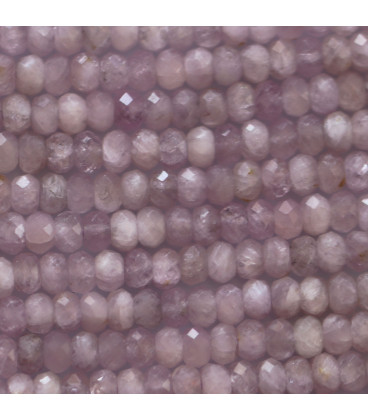 Kunzite 2x3mm faceted washer Tanzania - BeauMonde Bijoux