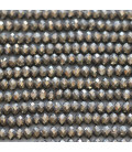 Pyrite 2.5x4 mm rondelle facettée brillante A Inde
