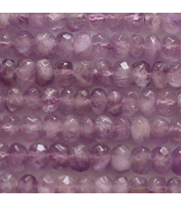 BeauMonde Bijoux - Améthyste lavande 3/4x6 mm environ rondelle facettée A Madagascar