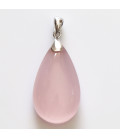 Pendant AAA pink quartz about 17.9x31.2 mm Madagascar drop