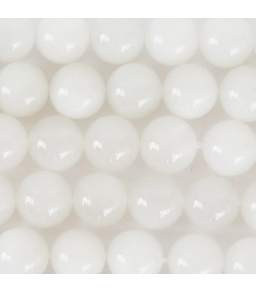 BeauMonde Bijoux - Pierre de lune 10 mm perle ronde blanche A+ Sri Lanka